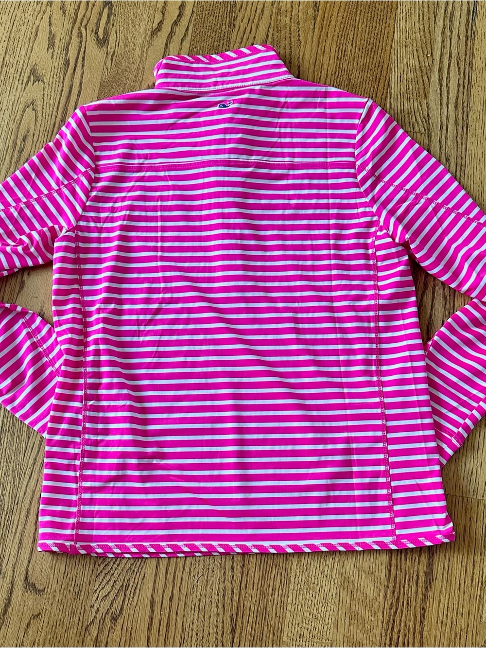 Vineyard Vinesrr Pink & White Striped Quarter-Zip Pullover - Picture 2 of 3